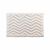 Tapis de bain coton jacquard motifs tuftés (blanc)