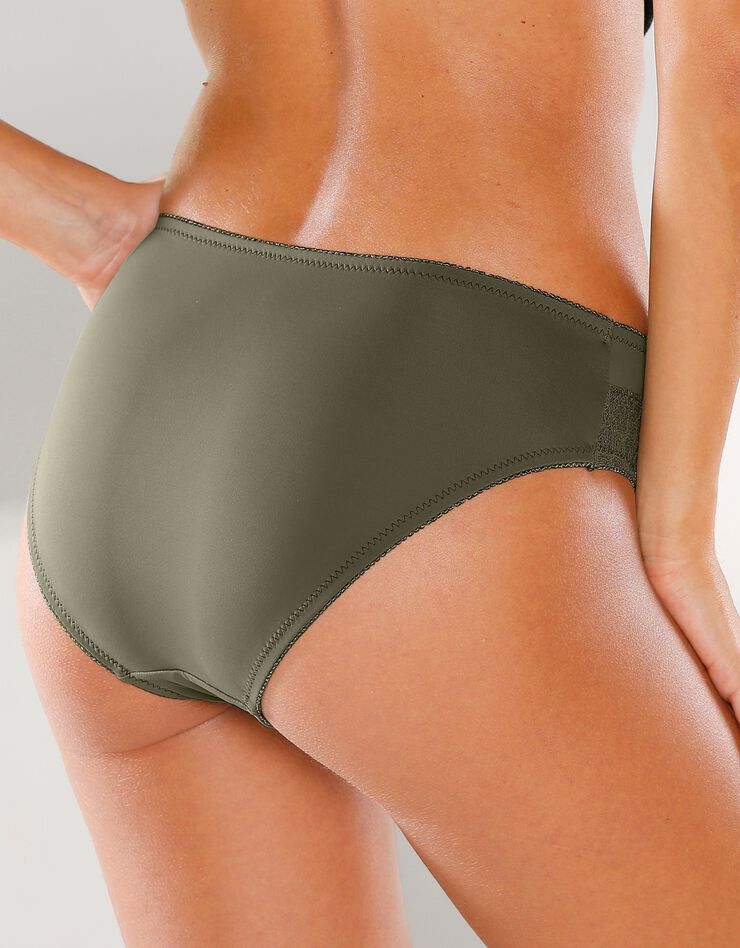 Culotte microfibre et dentelle Morella - lot de 2 (kaki) Culotte microfibre et dentelle Morella - lot de 2 (kaki)
