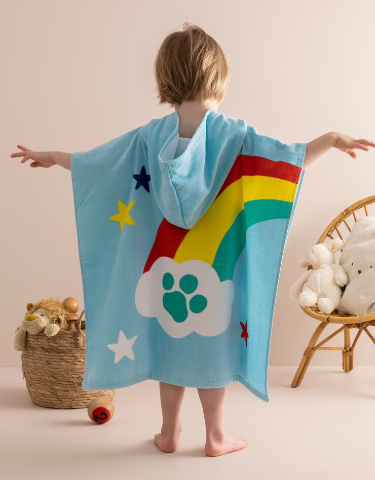 Poncho de bain enfant Pat Patrouille® à capuche personnalisable (bleu)