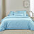 Linge de lit uni - coton bio** (bleu grisé)