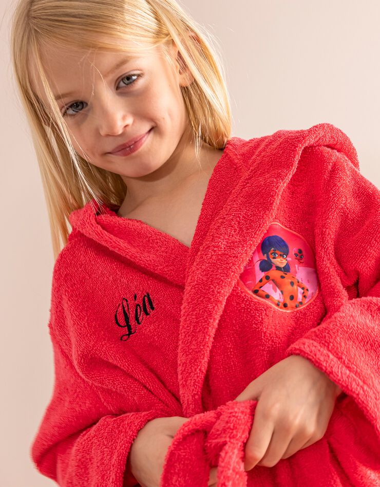 Peignoir de bain enfant Miraculous® personnalisable, éponge coton - 380g/m2 (rose) Peignoir de bain enfant Miraculous® personnalisable, éponge coton - 380g/m2 (rose)