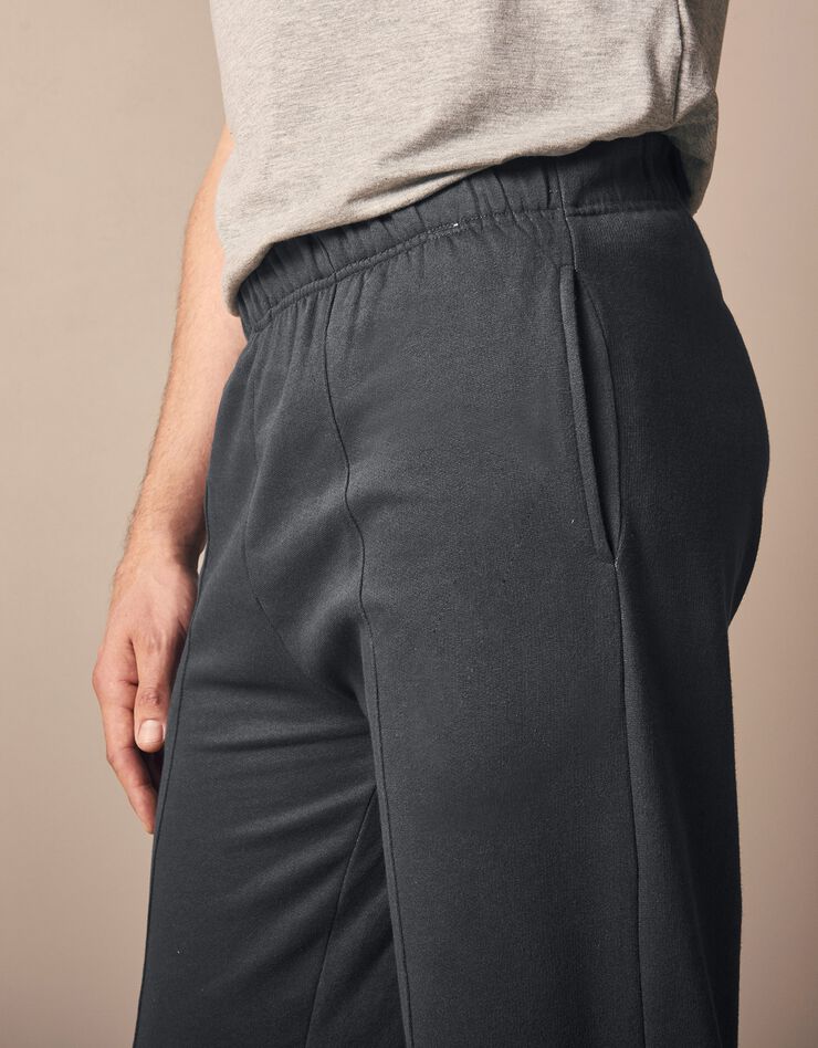 Pantalon loisirs molleton, bas droits (anthracite chiné)