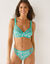 Soutien-gorge coton dentelle uni et imprim&eacute; fleurs Tropea sans armatures - lot de 2 (aqua)