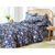 Linge de lit Kelly en coton imprimé floral (marine)