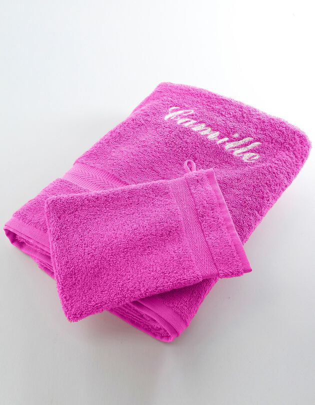 Serviette éponge personnalisable confort moelleux (fuchsia) Serviette éponge personnalisable confort moelleux (fuchsia)