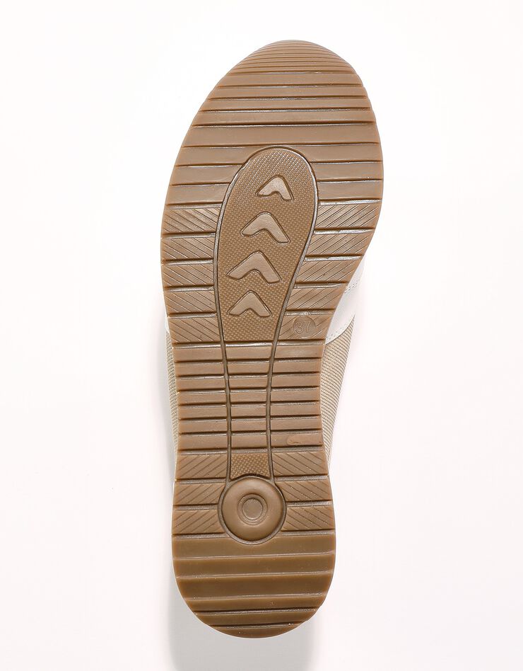 Baskets zippées bi-matière (beige) Baskets zippées bi-matière (beige)