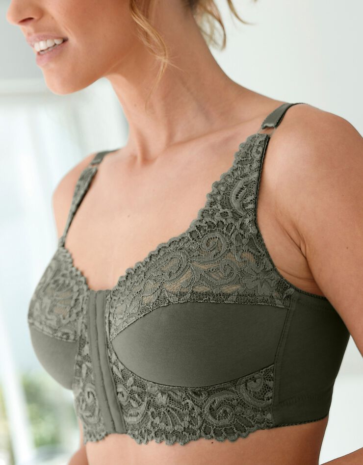 Soutien-gorge ouvert devant - sans armatures (kaki) Soutien-gorge ouvert devant - sans armatures (kaki)