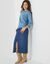 Pull col bateau manches 3/4, toucher doux (bleu grisé)