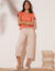 T-shirt imprimé minimaliste (corail)