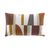 Coussin rectangulaire imprimé géométrique (caramel)