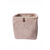 Panier rangement carré en bouclette sherpa (rose poudré)