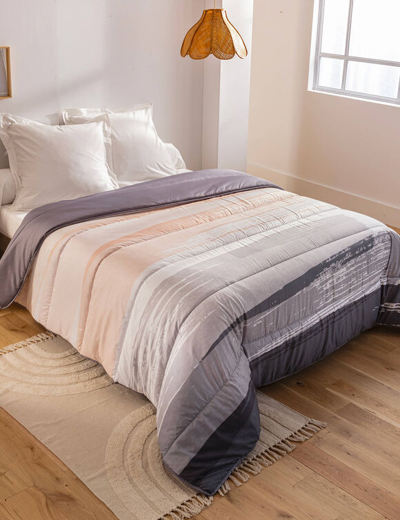 Couette microfibre imprimée Pastel 200g/m² (rose)