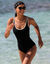 Maillot de bain 1 pi&egrave;ce uni gainant Ilaya (noir)