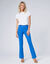 Legging bootcut uni, taille élastiquée (bleu dur)