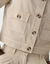 Veste unie boutonn&eacute;e, col rond (beige)
