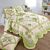 Couvre-lit patchwork imprimé fleurs (vert)