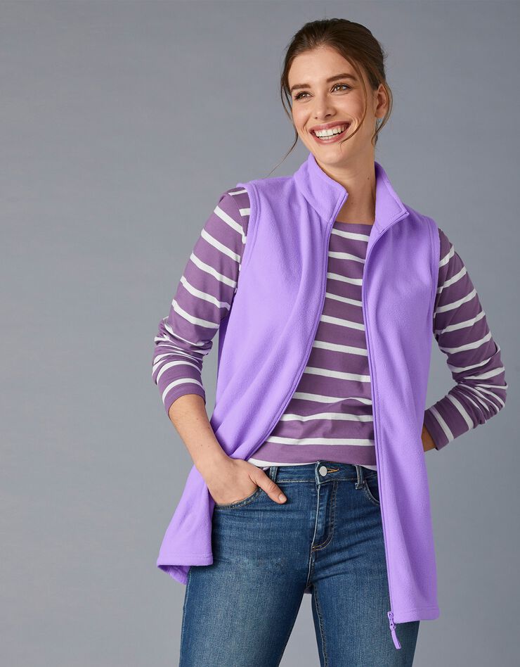 Veste polaire zippée sans manches (parme) Veste polaire zippée sans manches (parme)