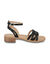 Sandales à talons dorées en cuir Hireen (noir)