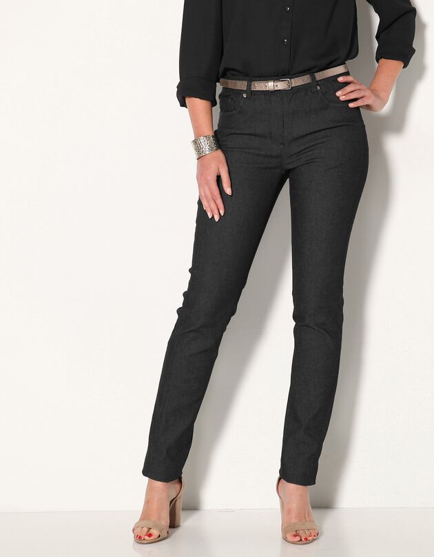 Pantalon stretch coutures affinantes (noir)