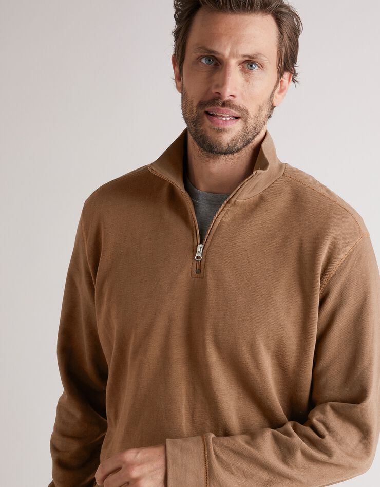 Sweat molleton col camionneur zippé (cuivre) Sweat molleton col camionneur zippé (cuivre)
