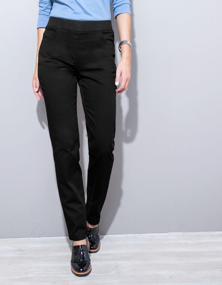 Pantalon coupe "boyfriend" ultra confort (noir) Pantalon coupe "boyfriend" ultra confort (noir)