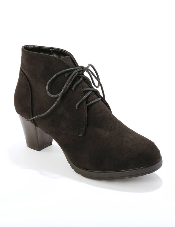 Bottines lacées à talon fantaisie (noir)