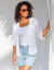 Gilet maille fantaisie (blanc)