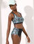 Culotte de bain taille haute Upala (noir / turquoise)