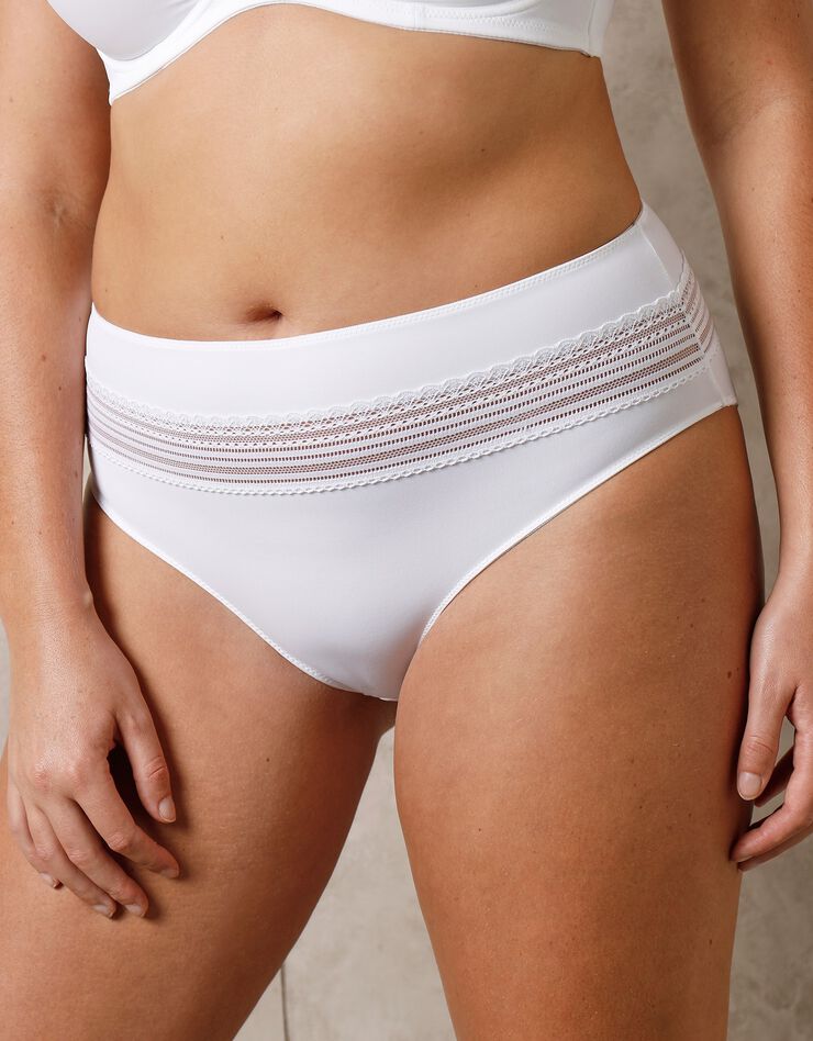 Culotte haute microfibre effet seconde peau Albury - lot de 2 (blanc)