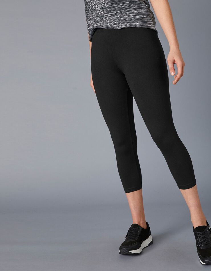Legging 3/4 en coton bio(1), éco-responsable (noir) Legging 3/4 en coton bio(1), éco-responsable (noir)