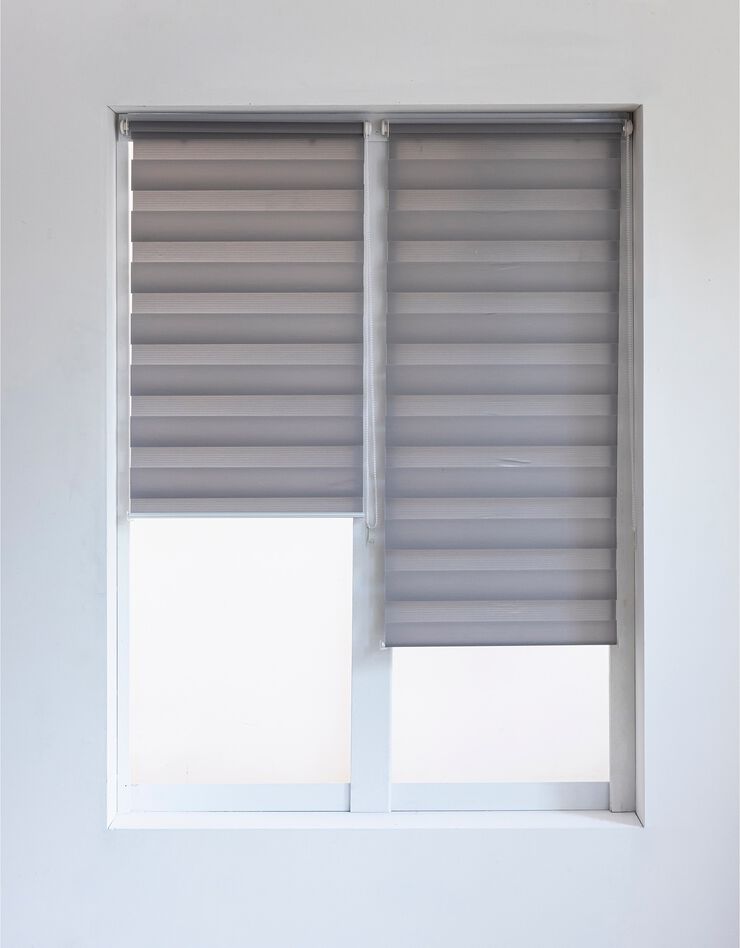 Store jour/nuit à clipser (gris perle)
