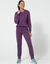 Pantalon jogging, molleton gratté (raisin)