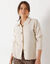 Gilet veste boutonné, polyester recyclé** (beige chiné)