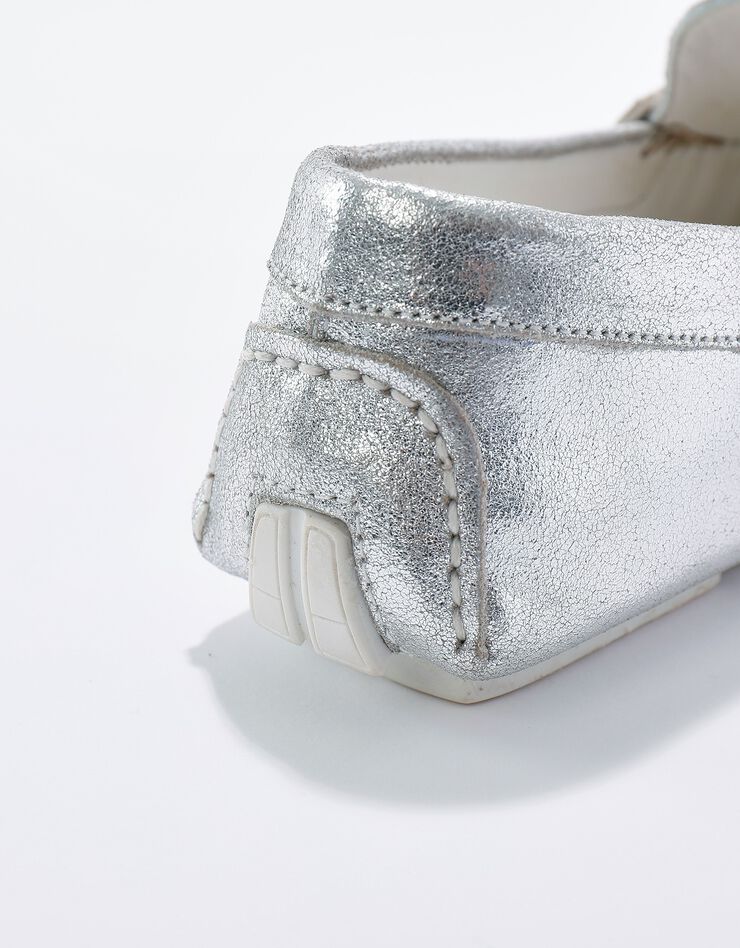 Mocassins en cuir lisse - argenté (argenté)