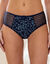 Culotte maxi coton dentelle imprim&eacute; Coria - lot de 2 (bleu)