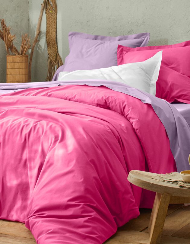 Linge de lit uni - coton bio (rose)