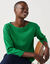 Pull col bateau manches 3/4, toucher doux (vert)