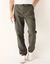 Pantalon battle en toile coton (kaki)