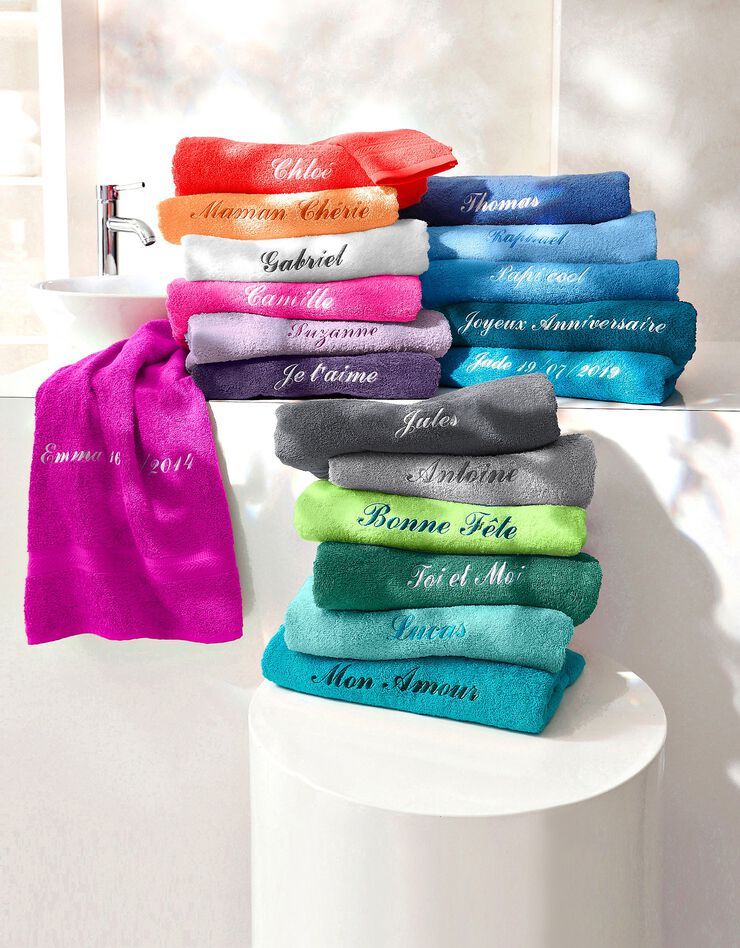 Serviette éponge personnalisable confort moelleux (eucalyptus)