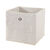 Cube de rangement pliable tissu bouclette (&eacute;cru)