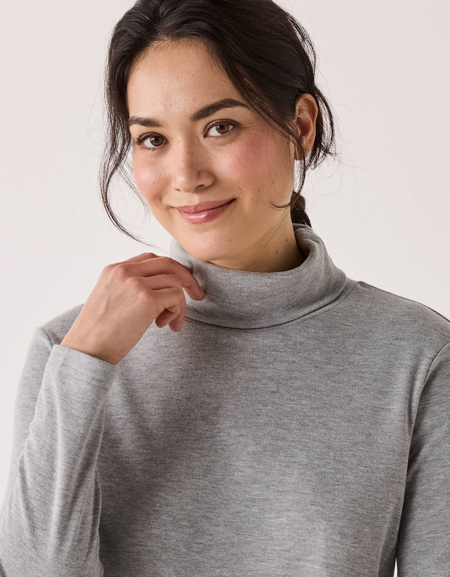 Pull Col Roulé Femme Thermique Doublé Polaire - Coupe Ajustée, Manches Longues, Décontracté