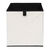Cube de rangement pliable, velours côtelé (blanc)