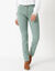 Pantalon droit stretch uni (vert grisé)