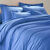 Linge de lit uni coton  (océan)