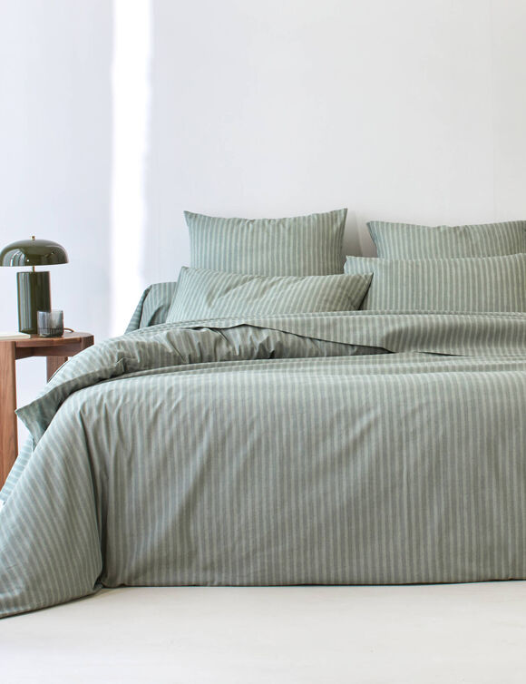 Linge de lit Charly - coton 52 fils/cm&sup2; (kaki clair)