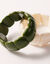 Bracelet écaille élastiqué, lot de 2 (vert / écru)