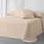 Couvre-lit uni effet gaufré (beige)