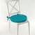 Coussin d'assise uni rond bachette (bleu canard)