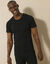 Tee-shirt sous-vêtement homme col rond manches courte chaleur modérée - lot de 2 (noir)