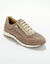 Baskets zippées et à lacets en cuir (beige)